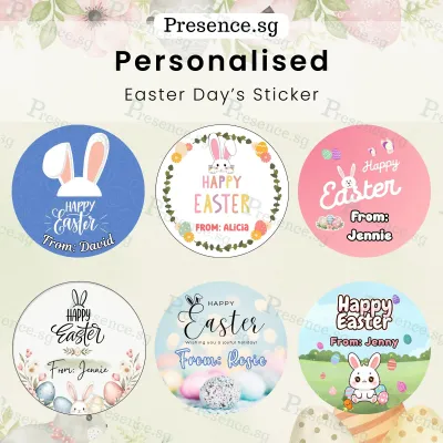 Customised Festivals Sticker – Personalised Name Stickers for Easter Day
