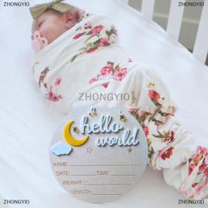 [COD] ZHONGYI0 Gỗ Chào Thế Giới dấu hiệu sơ sinh bảng thông báo sinh Dễ thương