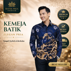Batik Sang Bintang Motif Wahyu Lukito Kemeja Batik Pria Slimfit Full Furing Bahan Katun Premium