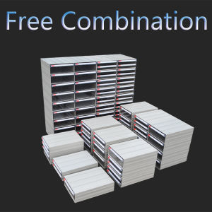 A4 Office File PartsTools Accessories Desktop Storage Box Organizing Drawer Stackable Plastic Combination cabinet