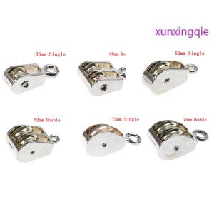 xunxingqie รอกโลหะสังกะสีอัลลอยด์36 52 75มม. รอกเดี่ยว คู่ขนาดเล็กสำหรับ DIY