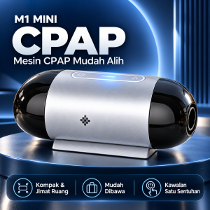 AOR M1 MINI CPAP Mesin Pernafasan Mini Mudah Alih AUTO CPAP Ventilator Portable Travel Sleep Device Compact Breathing Machine Ringan Peranti Tidur Mesin Bantuan Pernafasan Mudah Bawa Sleep Equipment 便携式呼吸机 BA