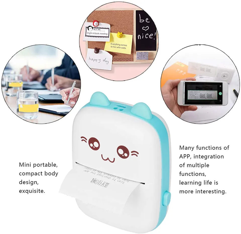 🔝 All In One Portable Wifi Printer Machine With Thermal Roll Paper Inkless  Wireless Bluetooth Scanner