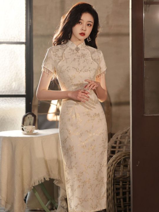 Gold cheongsam outlet dress