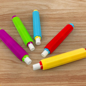 10 PCS Colourful Chalk Covers Adjustable Chalk Holder School Teacher Plastic Chalk Pen Clip Colourful Chalk Stick Clip