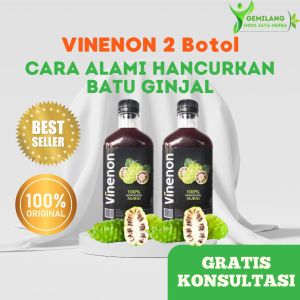 VINENON - Cuka Mengkudu Asli Untuk Bantu Hancurkan Batu Ginjal - 2 Botol