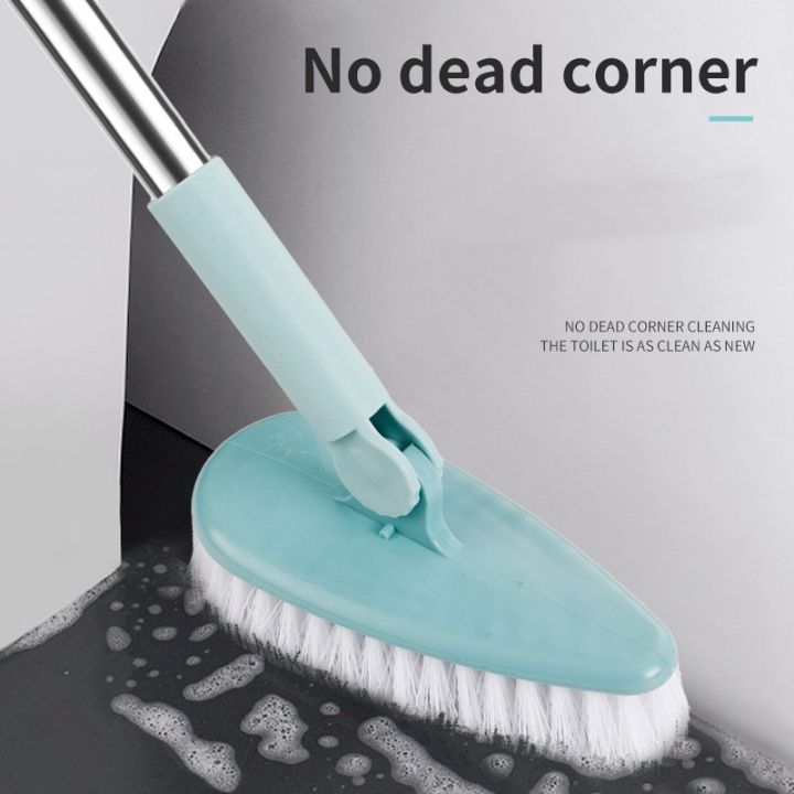 Yo-Fun Triangle Long Handle Floor Brush Bathroom Brush Tile Cleaning ...