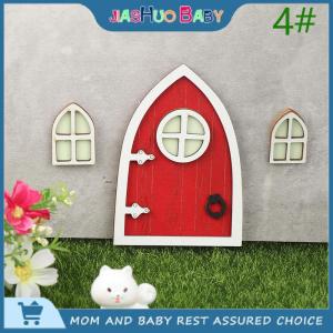 JiaShuo Baby Toy 1ชุด dollhouse Miniature Fluorescent Fairy Elf ประตูหน้าต่างรุ่น House Decor Toy