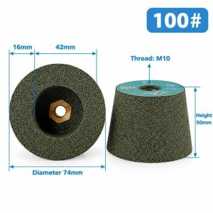 Silicon Carbide Corner Grinding Head Stone Grinding Wheel Angle Grinder For Stone Carving Setup
