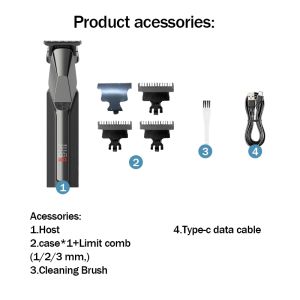 Kemei Professional Electric Shaver Mini Electric Hair Clipper LCD Digital Display HairClipper KM-282