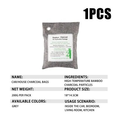 Activated Bamboo Charcoal Bag Odor Remover 200g Air Purifying Bags Air Purifying Bags for Home Car Closet Shoes