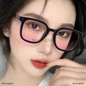 [COD] Modingdue Fashion Sunglasses For Women Black Frame Powder Blusher Glasses Makeup Free Self Beautification Square Large Frame