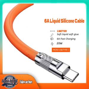 NNexus Nexus Infinit Original USB Liquid Silicone Cable 120W 3in 1cable Metal 6A Type C Fast Charge Cable Micro USB