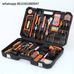 136 Piece Lithium Drill Toolbox Set Manual Daily Household Multifunctional Hardware Tool Electrician Woodworking Maintenance Set