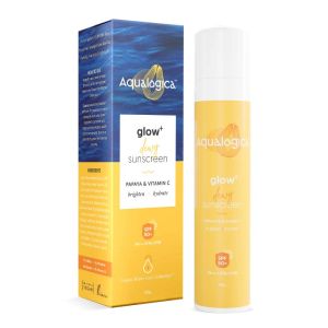 Aqualogica Glow+ Dewy Sunscreen with SPF 50 PA+++ For UVA/B & Blue Light Protection for Glowing & Well Protected Skin Cream 50G