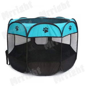 Kandang Lipat Kucing Anjing Tenda Hewan Peliharaan kucing Pagar Tenda Lipat Portabel Dengan 8 Panel