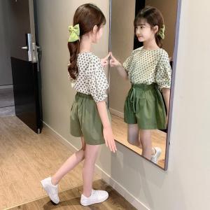 Childrens Fashion 2PCS（Blouses+Shorts） High Quality Korean Shorts for Kids Girl Casual Clothes 3 To 4 To 5 To 6 To 7 To 8 To 9 To 10 To 11 To 12 To 13 Year Old 2022 New Style Tops Blouses T Shirt