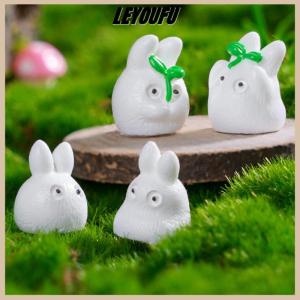 LEYOUFU 1ชิ้นจี้เรซิ่นรูปสัตว์เรืองแสงสำหรับต่างหูพวงกุญแจ DIY งานฝีมือเรืองแสงในที่มืดเครื่องประดับตุ๊กตากระต่ายอ้วนทำน่ารัก