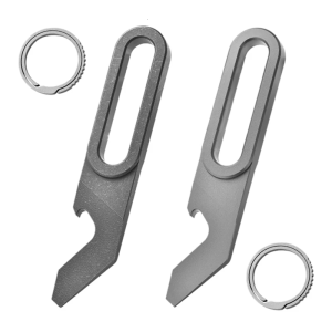 Everyday Carry Gear Miniature Survival Tool For Outdoors Adventure Featuring 5 In 1 Bottle Opener Pry Bar And Keyring