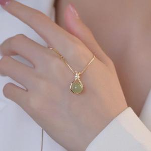Dây chuyền đơn giản thanh lịch - stones beads dây chuyền xoắn ý QA323.45748 dây chuyền nữ ma dây chuyền 2 tầng nữ dây chuyền nữ sợi mảnh day chuyen han quốc dây chuyền tiểu thư BSTDC - [NaLa Shop]