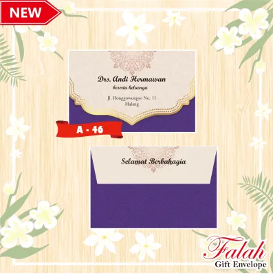 (Isi 50 Pcs) Cetak Nama Amplop Kondangan Amplop Sumbangan Isi 50pcs Amplop Falah Seri 6