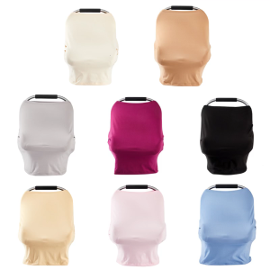 Multi Use Baby Carseat Cover Strollers Canopy Soft & Breathable Nursing Towel Soft Stretchy Fabric Great Shower Gift