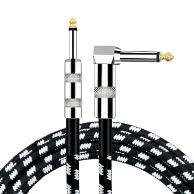 Noise-reduction Electric Guitar Audio Cable Braided Guitar Cable 1/4 Inch Instrument Cable