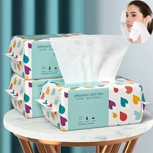 100 Counts Disposable Thick 100% Cotton Face Towel Make Up Soft Removing Wipes Dry Cleanser Towelettes For Skin Care Cleaning2026