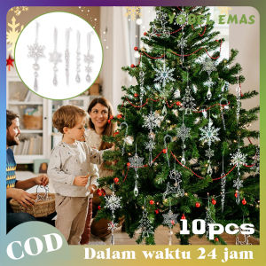 Dekorasi Pohon Natal Bentuk Es 10pcs Christmas Tree Decoration Gantungan Hiasan Natal