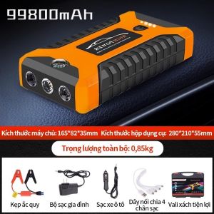 Bộ kích điện khẩn cấp xe hơi cao cấp dung lượng cao đa năng-Sạc dự phòng-Đèn LED-SJ0095
