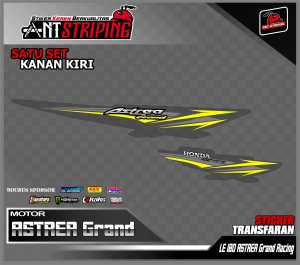 Striping Variasi Honda Astrea Grand Stiker Transparan semifull LE180