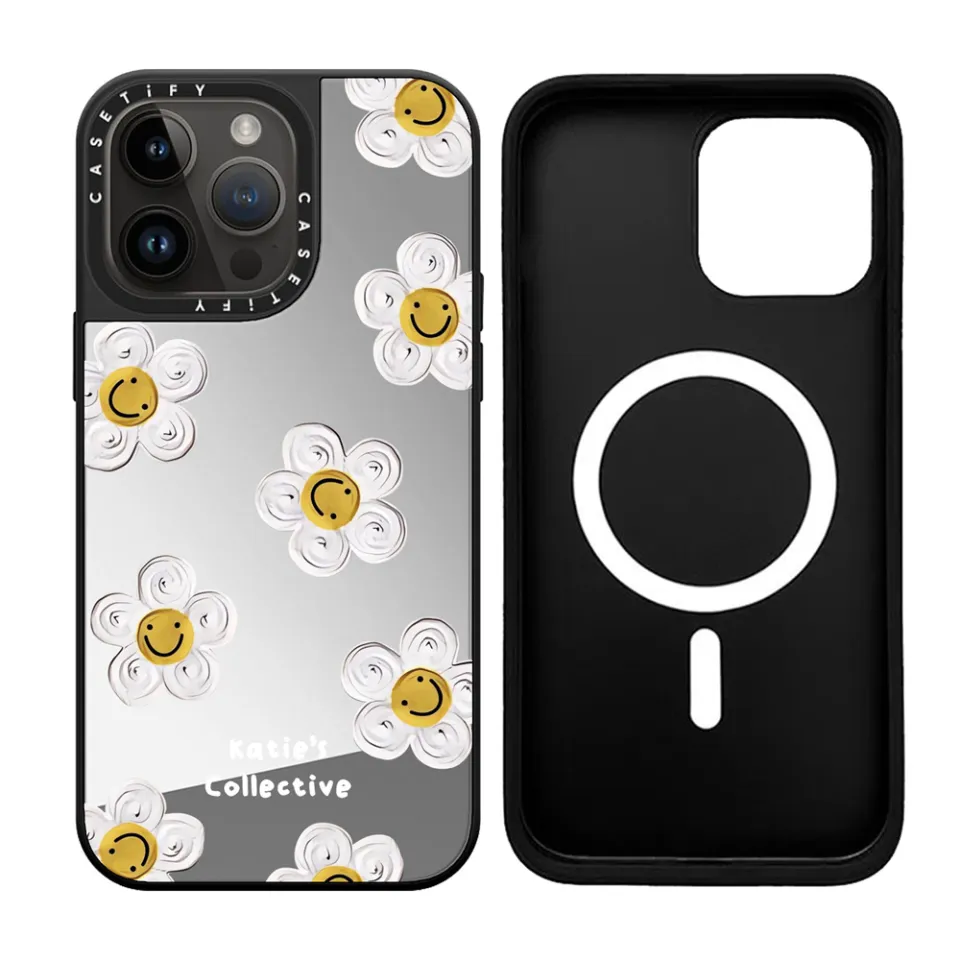 CASETiFY Daisy Smiling Face Cute Baiyun Mirror Magsafe Hard Phone