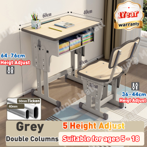 Adjustable Study Table Heavy Duty For Kids with Chair Set Suitable for 3-18 Years Old School Desks