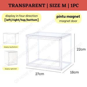 Full Transparent Magnetic Storage Box Handbag Storage Box Books Storage Box Durable Stackable Box Perfume Box Display