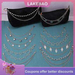 【LAKEBAO】 Nhiều Lớp Kim Loại Dây Đeo Chuỗi DIY Cá Tính Bướm Trái Tim Sao Mặt Dây Chuyền Vai Túi Chuỗi Dây Đeo