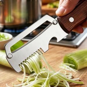 3Pcs 3-in-1 Wooden Handle Peeler Knife Shradder / in Stainless Steel Blade / Heavy Duty Bottle Opener / Multifunctional Kitchen Gadgets