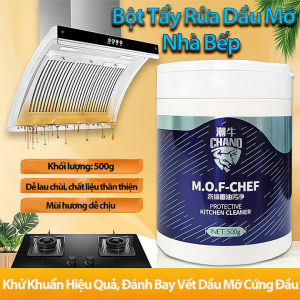 Bột Tẩy Rửa Dầu Mỡ Nhà Bếp MOF Chano 500g Đa Năng Tẩy Sạch Vết Dầu Mỡ Lâu Ngày Khử Khuẩn Hiệu Quả Tặng Cọ Xoong Nồi