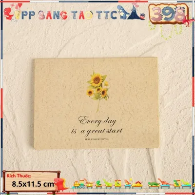 Thiệp Kraft Vintage Cao Cấp In Hoạ Tiết Hoa Lá Thiệp Viết Lời Chúc Mừng Tri Ân Thầy Cô Dành Tặng Bạn Bè Đồng Nghiệp