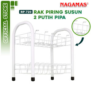Rak Piring Susun 2 Putih Pipa Nagamas
