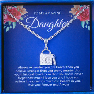 Dây Chuyền Bạc Tặng Con Gái Nguyên Chất S990 Cùng Mặt Dây Chuyền Bạc S925 Hình Chìa Khóa Key Lock - Vàng Bạc Duy Hiển