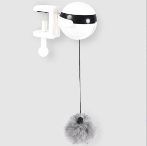 Lemon Jump Interactive Cat Toys Cat Teaser Ball Plush Toy Cat Ball Automatic Lifting Ball Up and Down Pet Toy Fixed to The Edge of The Table