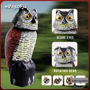 W0AGZ4J2 Realistic Birds Repellent Nighthawk Sculpture Outdoor Bird Deterrent Fake Owl Decoy Pest Control With Rotating Head