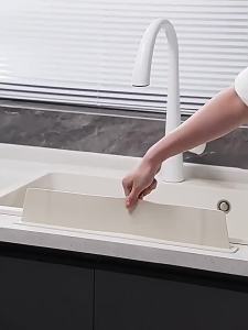 Silicone Kitchen Sink Water Splash Guard and Countertop Barrier for Home Food-Grade Premi - Premium Multi-Purpose Daily Practical Utility Accessory - Robust Engineering Build | Ba