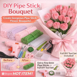 DIY Pipe Stick Bouquet Tulip Material Kit For Handmade Bouquets Knitting Childrens Handmade Toys