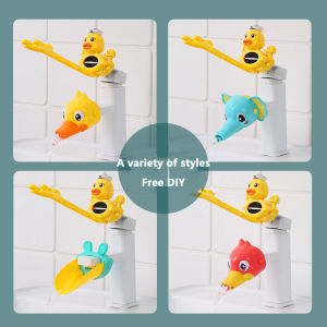 Cute Cartoon Faucet Extender Splash Proof Faucet Silicone Cover For Kids Children Water Tap Extension Faucet Switch Cover