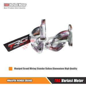 Manipol Grand Miring Standar TRG Varian Warna Silver Bahan Alumunium Berkualitas Untuk Motor Honda Grand