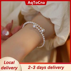 [COD] AqToCna Ship within 24 hours Imitation Pearl Bracelet Stretchable Pearl Bracelet Pearl Bracelet for Women Bridal Jewelry Gift