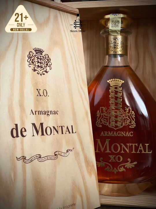 Armagnac de Montal XO X.O. Cognac 700Ml Glass Bottle High Alcohol