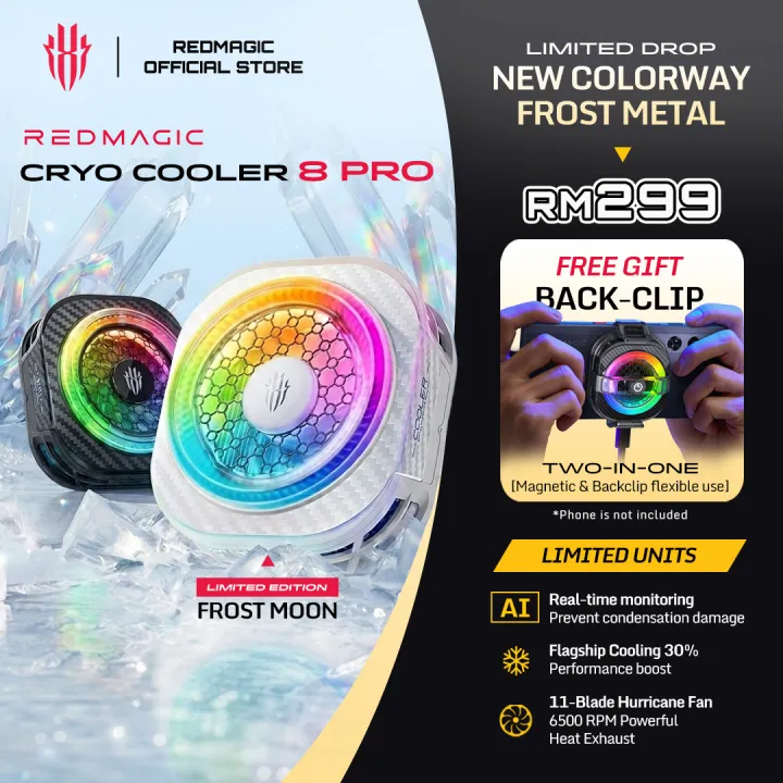 [New] REDMAGIC Cryo Cooler 8 Pro | AI Temperature Control | 30% Performance Boost | Chills devices down -25°C