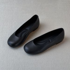 Free Shipping Retro Flat-Soled Shallow-Toe WomenS Shoes 2026 Autumn New Collection Slip-On Casual Leather Shoes Grandma Shoes